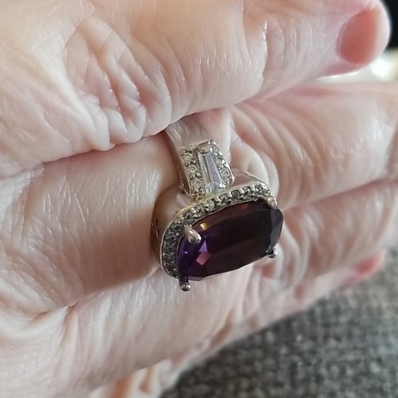 💌Amethyst & White Sapphire Ring💫 - Picture 6 of 8